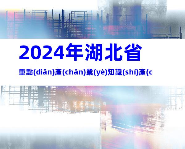 2024年湖北省重點(diǎn)產(chǎn)業(yè)知識(shí)產(chǎn)權(quán)運(yùn)營(yíng)中心項(xiàng)目申報(bào)主體、申報(bào)條件及材料